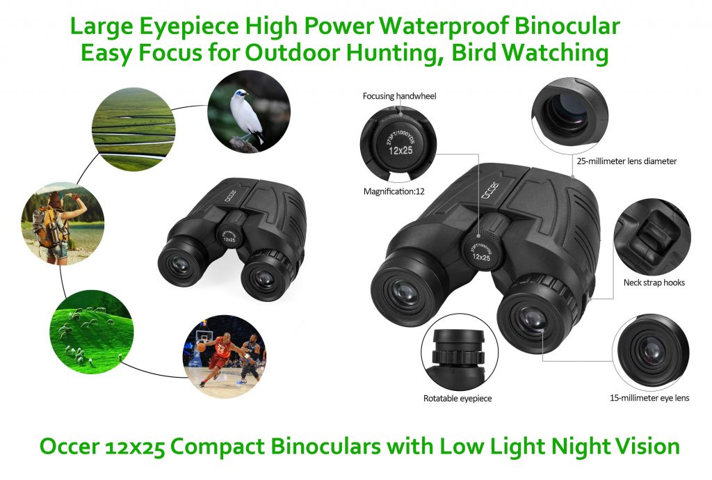 Occer 12x25 Compact Binoculars