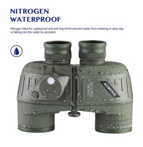 Aomekie Marine Military Binoculars for Adults 10x50 Waterproof Binoculars