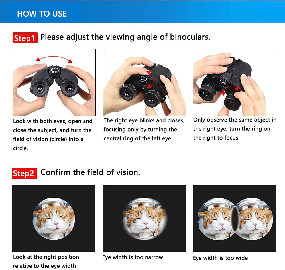 how to use binoculars