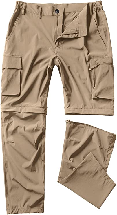 Gash Hao Mens Hiking Convertible Pants For Fat Guys