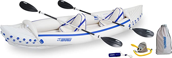 Sea Eagle Pro White Inflatable Portable Sport Kayak